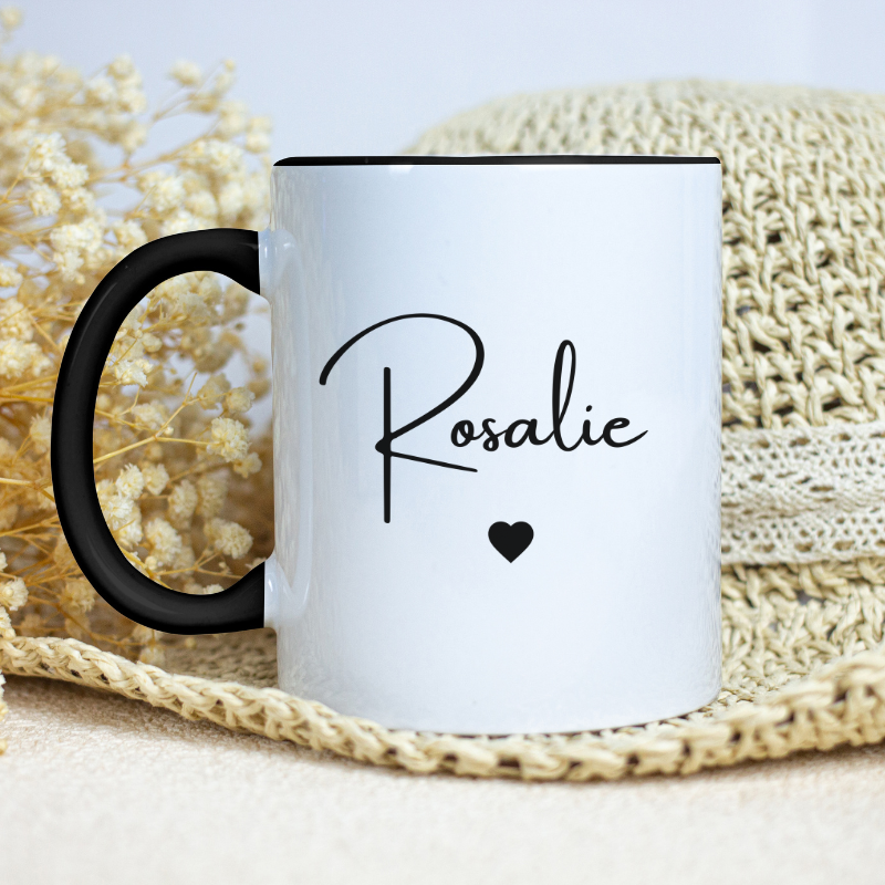 Gepersonaliseerde Mok met Hartje & Naam | Hartjes Cadeau