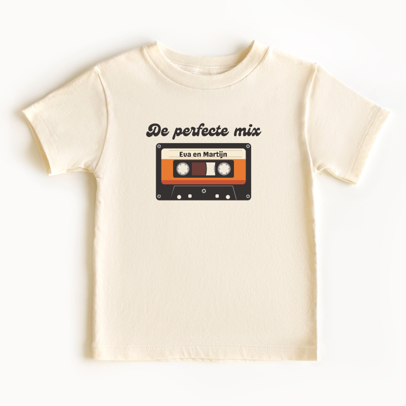 T-Shirt Perfecte Mix met Namen Ouders | Gepersonaliseerd Baby Kind