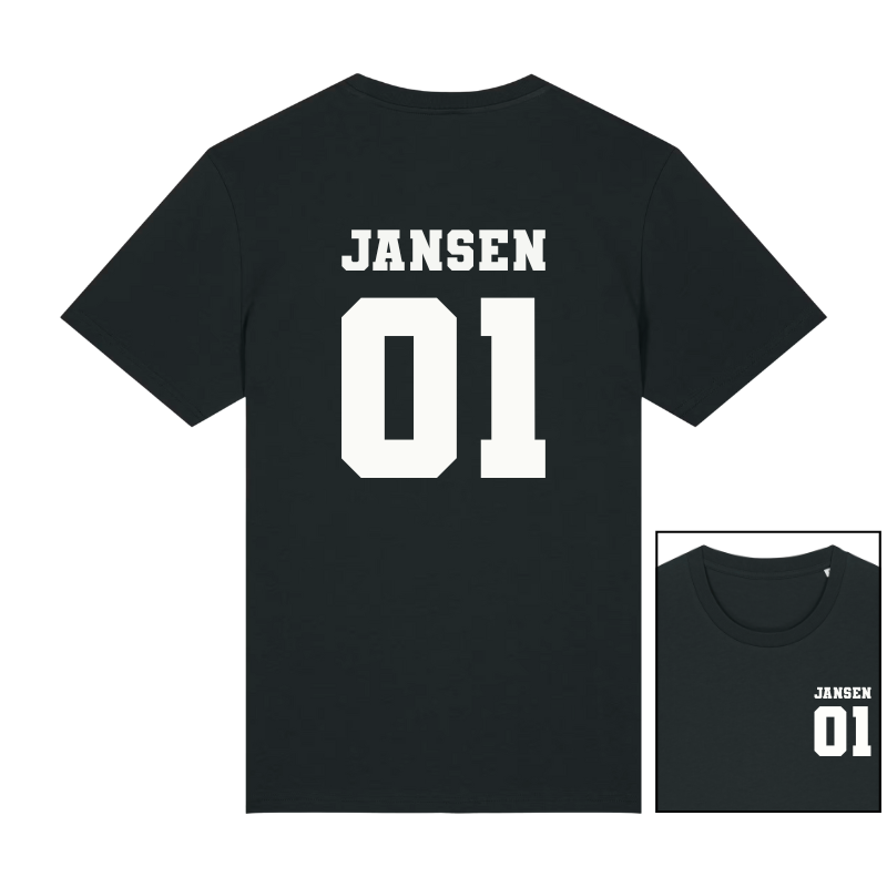 Gepersonaliseerde gezinsshirts met naam & nummer