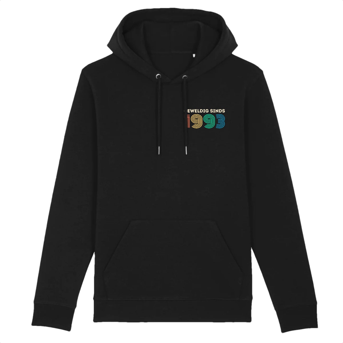 Gepersonaliseerd verjaardagscadeau, Geweldig sinds hoodie, hoodie van biologisch katoen, legende, gepersonaliseerde hoodie, verjaardag, geboortejaar, legende sinds, retro, vintage, zwarte hoodie