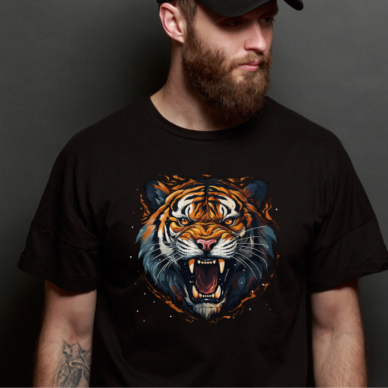 Gepersonaliseerd Tijger T-shirt Met Initialen Of Boodschap
