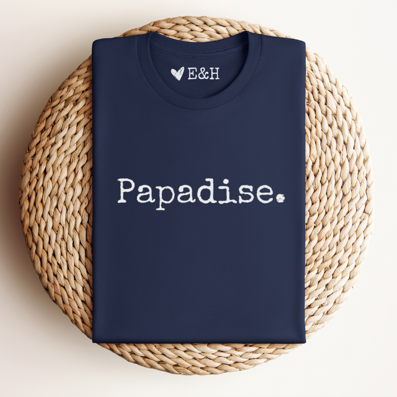 Gepersonaliseerd "Papadise" T-shirt Met Namen Kinderen
