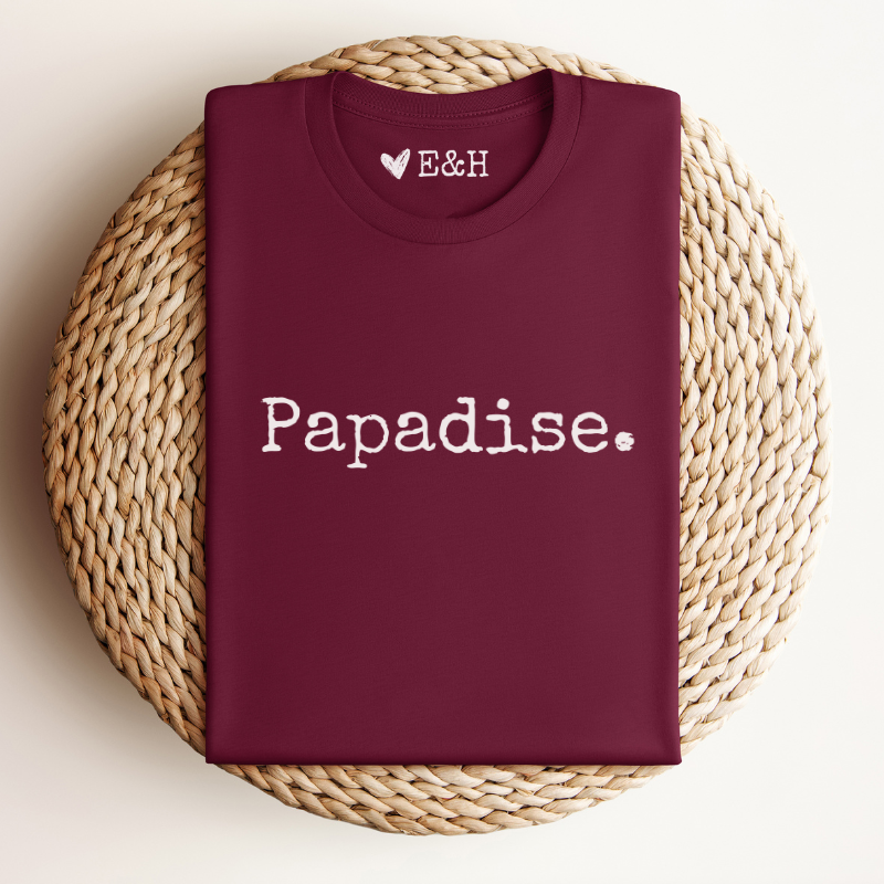 Gepersonaliseerd "Papadise" T-shirt Met Namen Kinderen