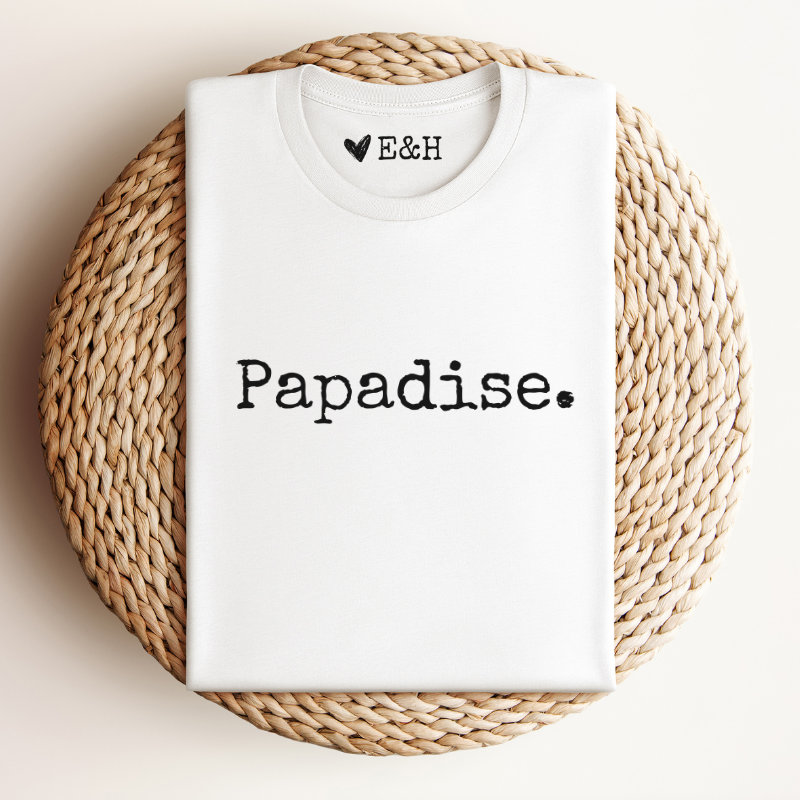 Gepersonaliseerd "Papadise" T-shirt Met Namen Kinderen