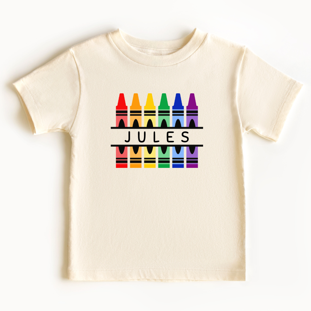 Gepersonaliseerd T-shirt met Verfkwasten & Naam