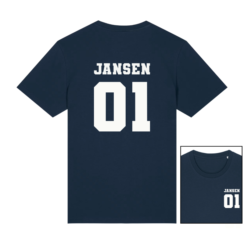 Gepersonaliseerde gezinsshirts met naam & nummer