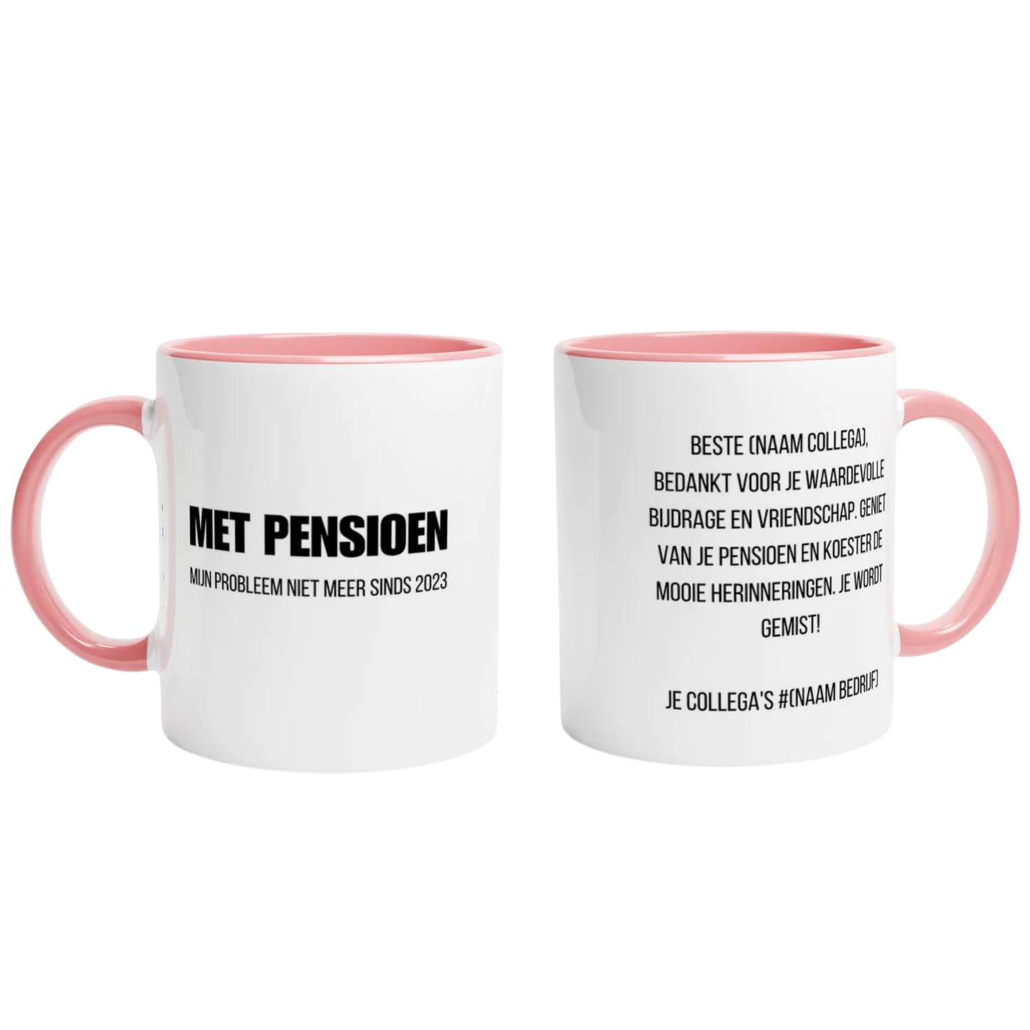 Gepersonaliseerd cadeau pensioen, gepersonaliseerde mok tas pensioen, mijn probleem niet meer, pensioen kleinigheidje, origineel, uniek, mok met tekst