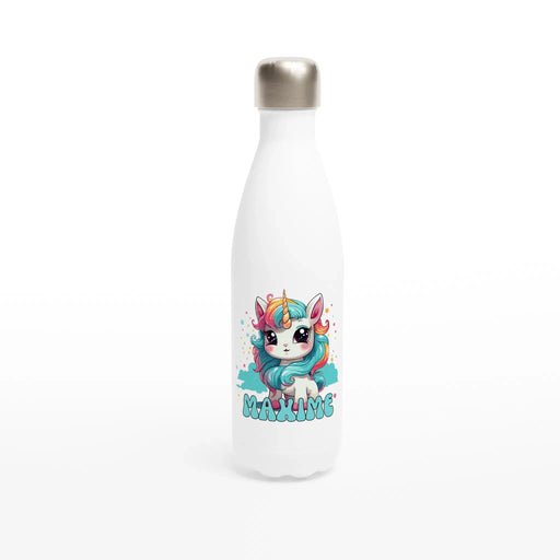 Unicorn roestvrijstalen waterfles drinkfles van 500 ml, thermosfles, blauw, eenhoorn, gepersonaliseerd cadeau