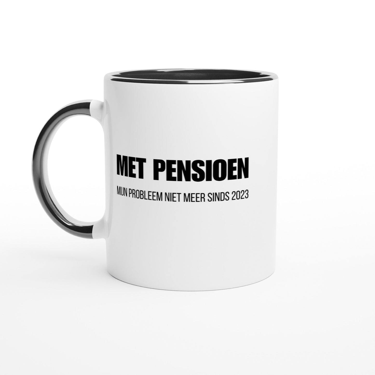 Gepersonaliseerd cadeau pensioen, gepersonaliseerde mok tas pensioen, mijn probleem niet meer, pensioen kleinigheidje, origineel, uniek, mok met tekst