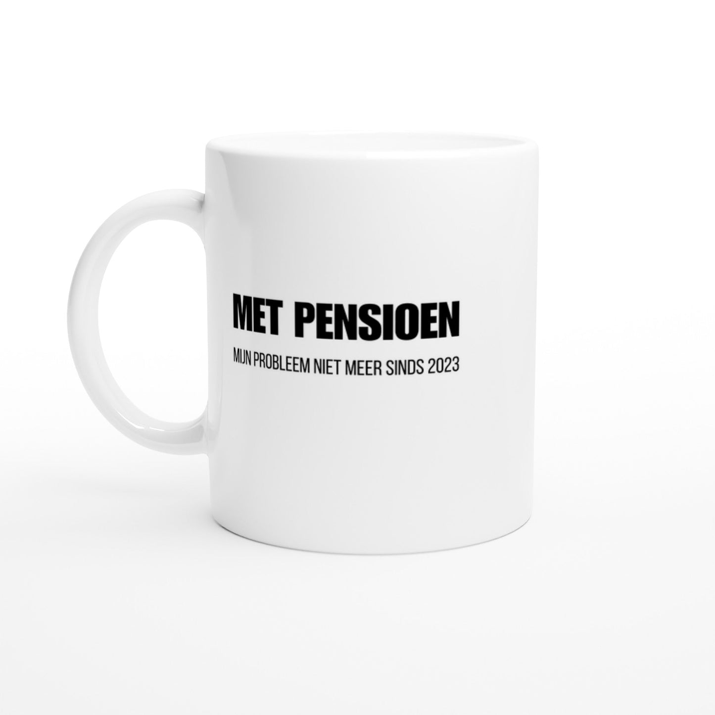 Gepersonaliseerd cadeau pensioen, gepersonaliseerde mok tas pensioen, mijn probleem niet meer, pensioen kleinigheidje, grappig, origineel, uniek, humor