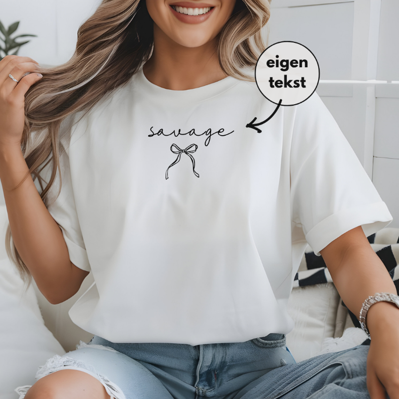 Gepersonaliseerd T-shirt met Naam & Strikje