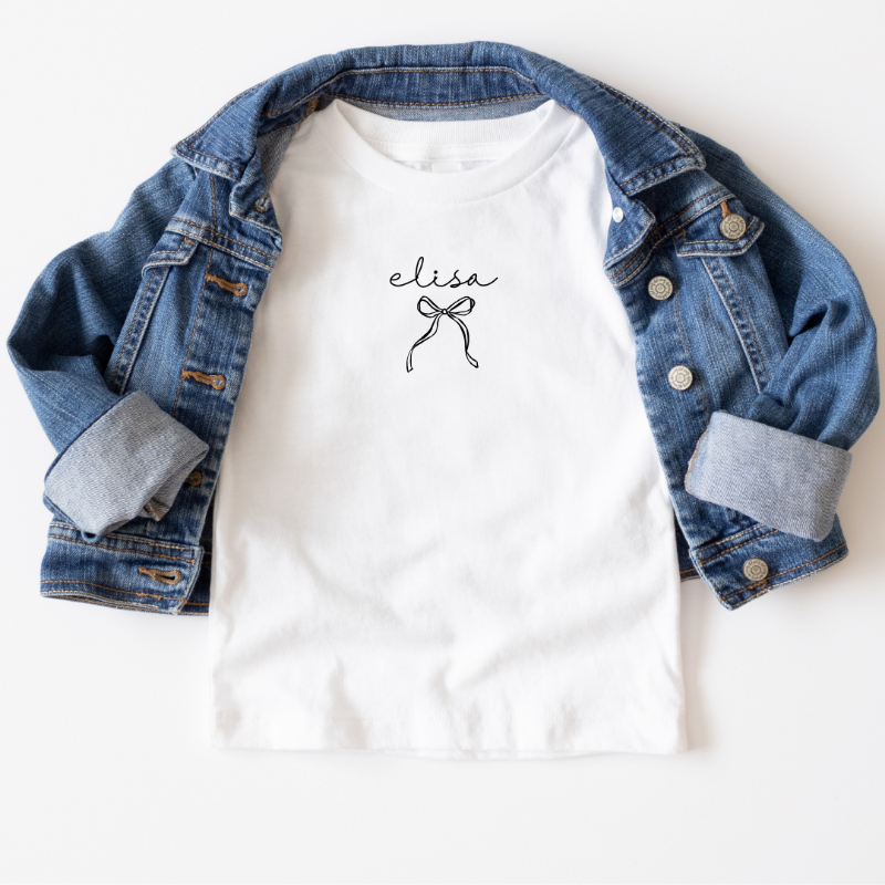 Gepersonaliseerd T-shirt met Naam & Strikje