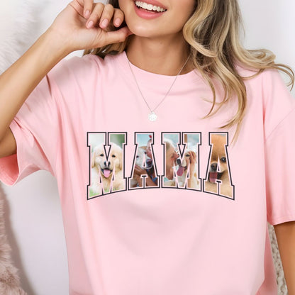 cadeau hondenliefhebber, gepersonaliseerd t-shirt honden, honden mama, dog mom, eigen foto's honden