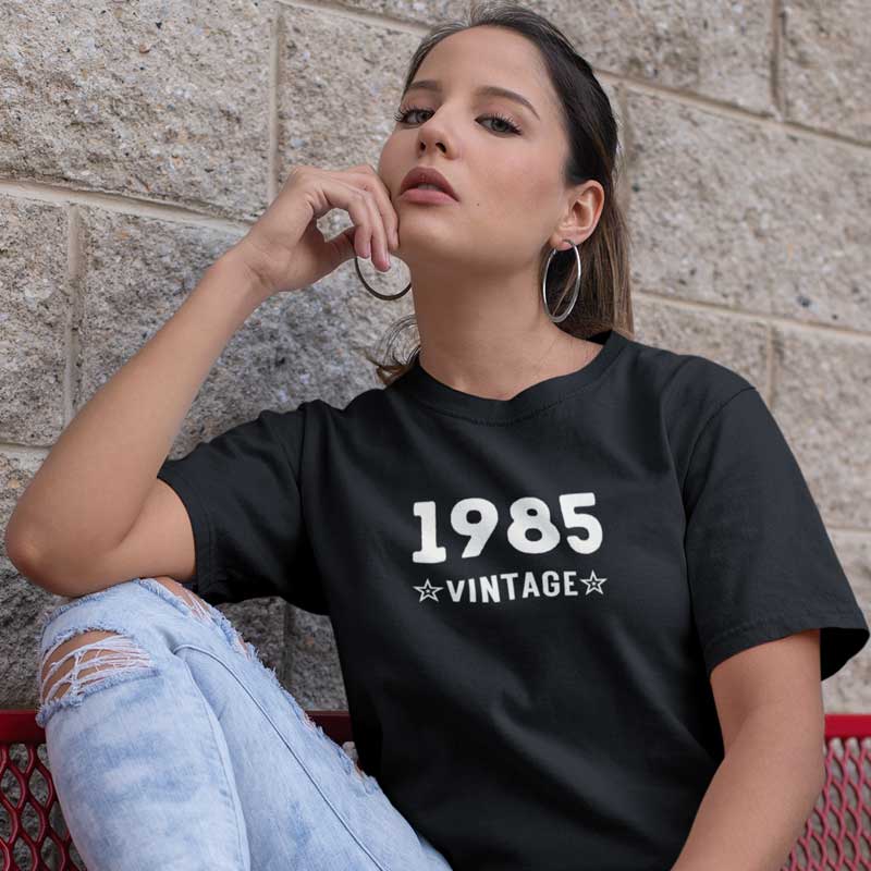 Vintage, geboortejaar, gepersonaliseerd cadeau, t-shirt van biologisch katoen, legende, verjaardag vrouw, verjaardag oma, meme, omi, verjaardag tante, verjaardag dochter, verjaardag zus, gepersonaliseerd vintage t-shirt