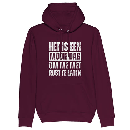 Gepersonaliseerde Hoodie voor Mannen "Mooie dag om me met rust te laten"