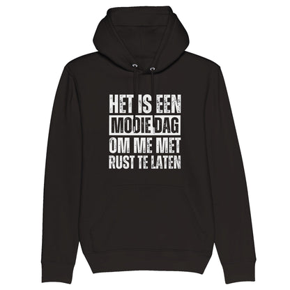 Gepersonaliseerde Hoodie voor Mannen "Mooie dag om me met rust te laten"