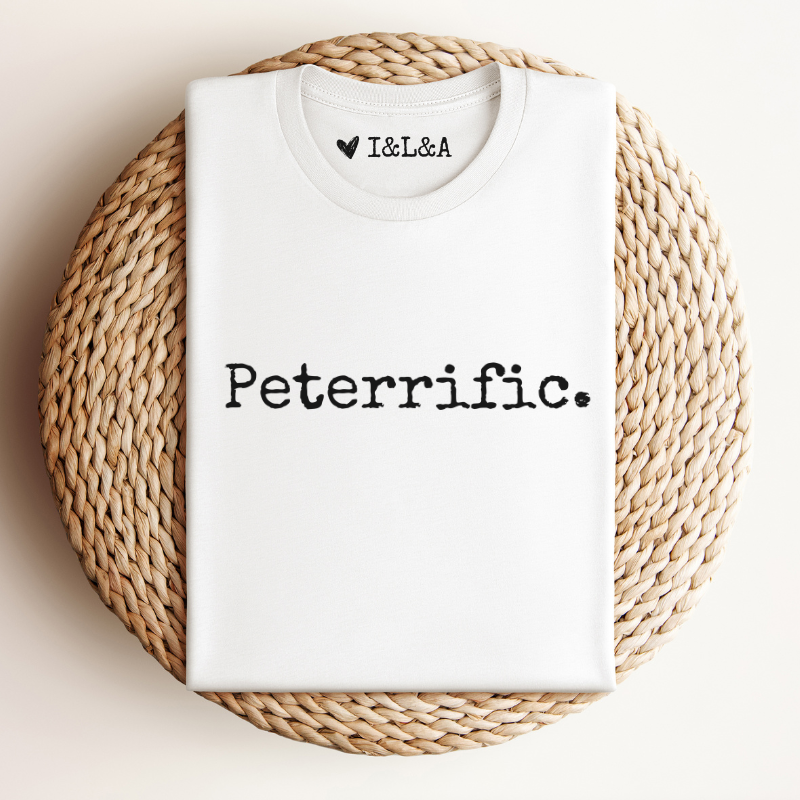 Gepersonaliseerd "Peterrific" T-shirt | Origineel cadeau voor je Peter