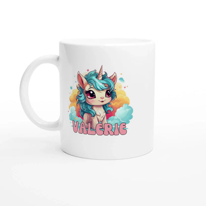 Unicorn mok tas met naam, Eenhoorn, gepersonaliseerde mok, roze