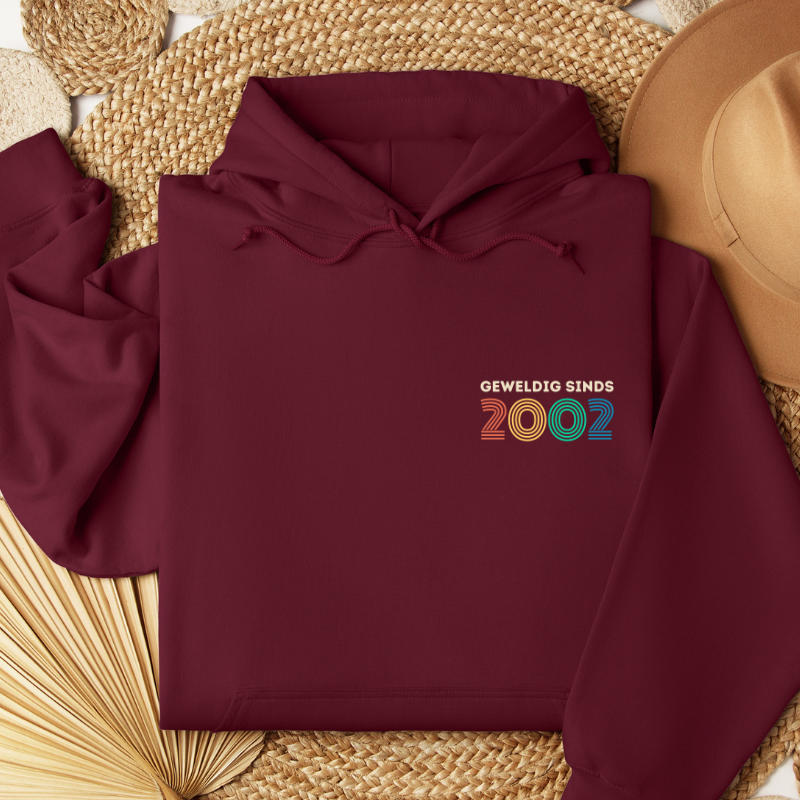 Gepersonaliseerde Katoenen Hoodie "Geweldig Sinds [Geboortejaar]" | Uniek Cadeau