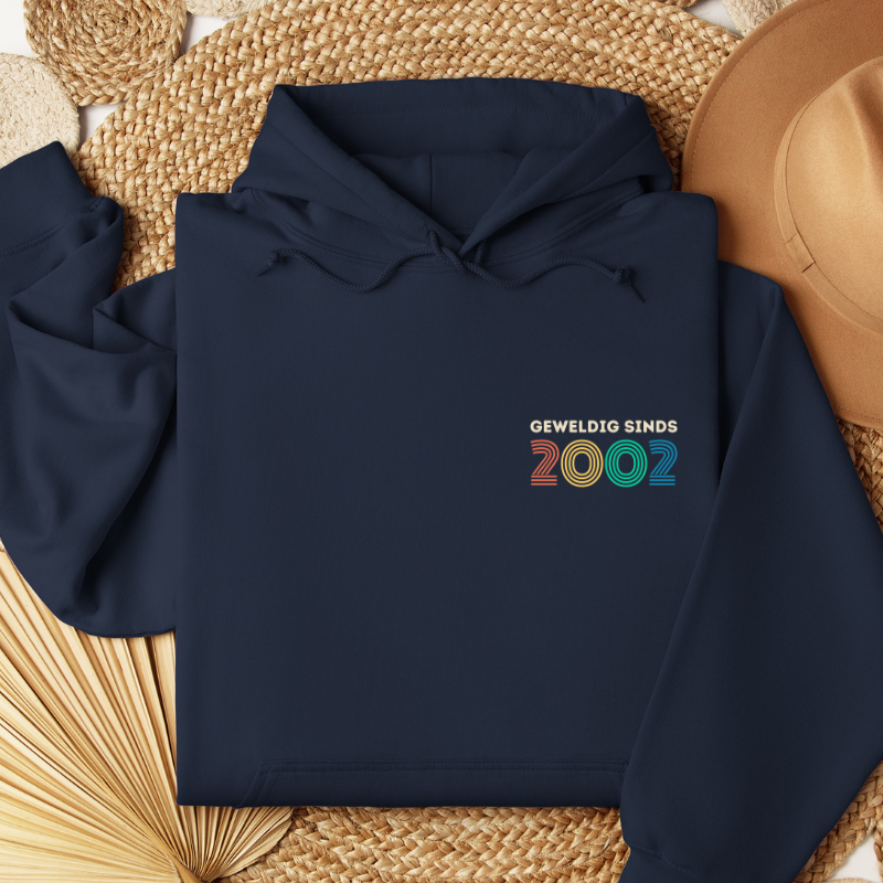 Gepersonaliseerde Katoenen Hoodie "Geweldig Sinds [Geboortejaar]" | Uniek Cadeau