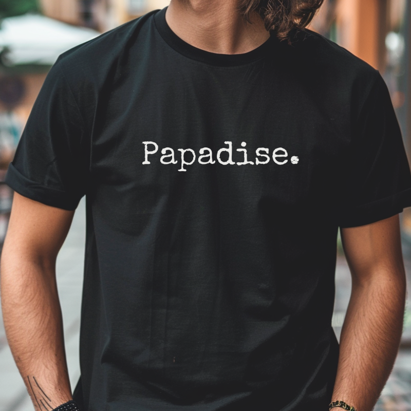 Gepersonaliseerd "Papadise" T-shirt Met Namen Kinderen