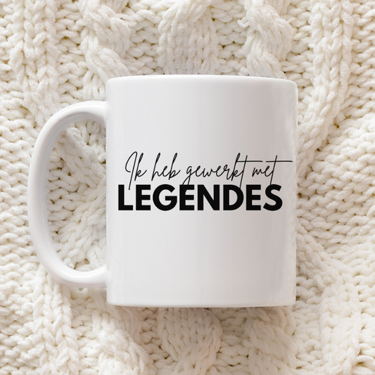 Gepersonaliseerd cadeau pensioen, gepersonaliseerde mok tas pensioen, chill sinds, pensioen kleinigheidje, grappig, origineel, uniek, ik heb gewerkt met legendes
