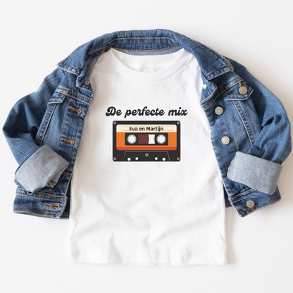 T-Shirt Perfecte Mix met Namen Ouders | Gepersonaliseerd Baby Kind