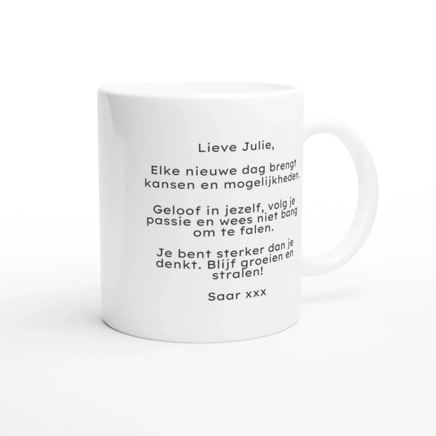 Troostcadeau, gepersonaliseerd cadeau, een warme knuffel voor jou, persoonlijke boodschap, hart onder de riem cadeau, steun, sterkte, opbeur, opfleurcadeau, gepersonaliseerde mok, mok met tekst, troost cadeau
