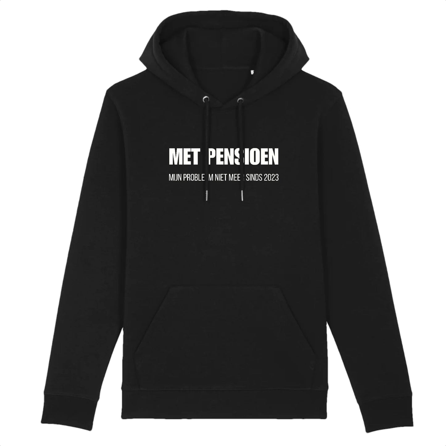 Gepersonaliseerd cadeau pensioen, gepersonaliseerde hoodie pensioen, mijn probleem niet meer, humor, sarcasme, grappig, origineel, uniek