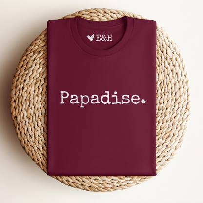Gepersonaliseerd "Papadise" T-shirt Met Namen Kinderen