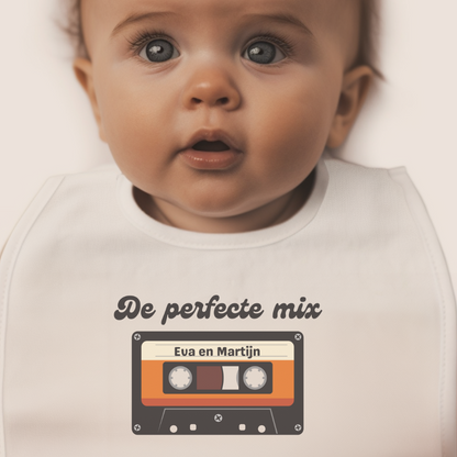 grappig baby slabbetje, humor, cassette, vintage