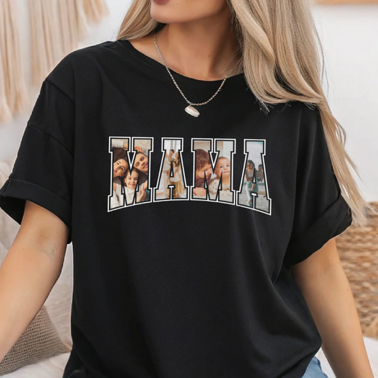 Gepersonaliseerd MAMA T-shirt met Eigen Foto’s