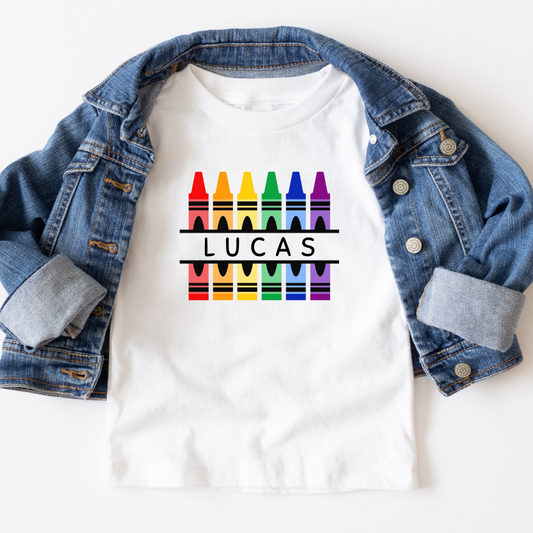 Gepersonaliseerd T-shirt met Verfkwasten & Naam