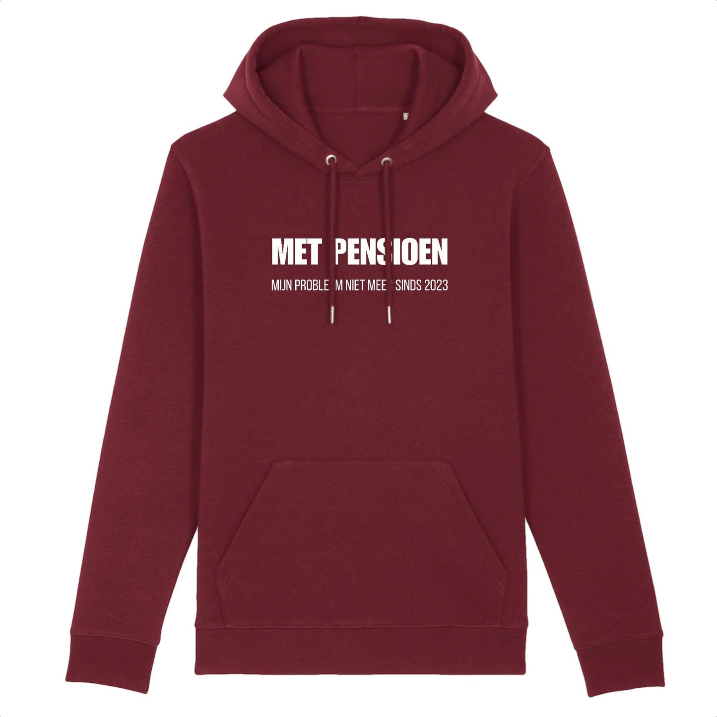Gepersonaliseerd cadeau pensioen, gepersonaliseerde hoodie pensioen, mijn probleem niet meer, humor, sarcasme, grappig, origineel, uniek
