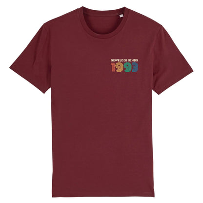 Geweldig sinds, t-shirt van biologisch katoen, legende, verjaardag vrouw, verjaardag oma, meme, omi, verjaardag tante, verjaardag dochter, verjaardag mama, geboortejaar, legende sinds, coole shirts