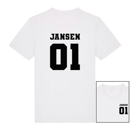 Gepersonaliseerde gezinsshirts met naam & nummer