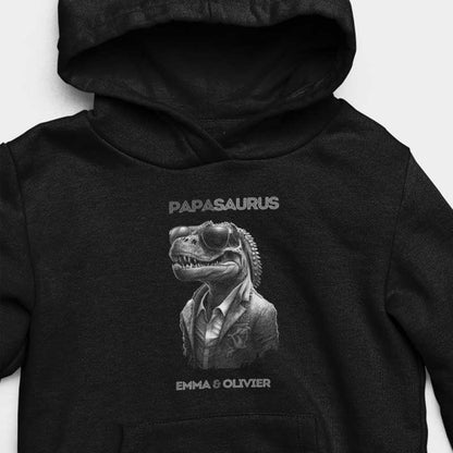 Trui Papasaurus, naam kinderen, sweater van organisch katoen, ouders trui, papasaurus gepersonaliseerd cadeau, cadeau geboorte papa, sweater ouders