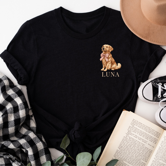 golden retriever gepersonaliseerd t-shirt